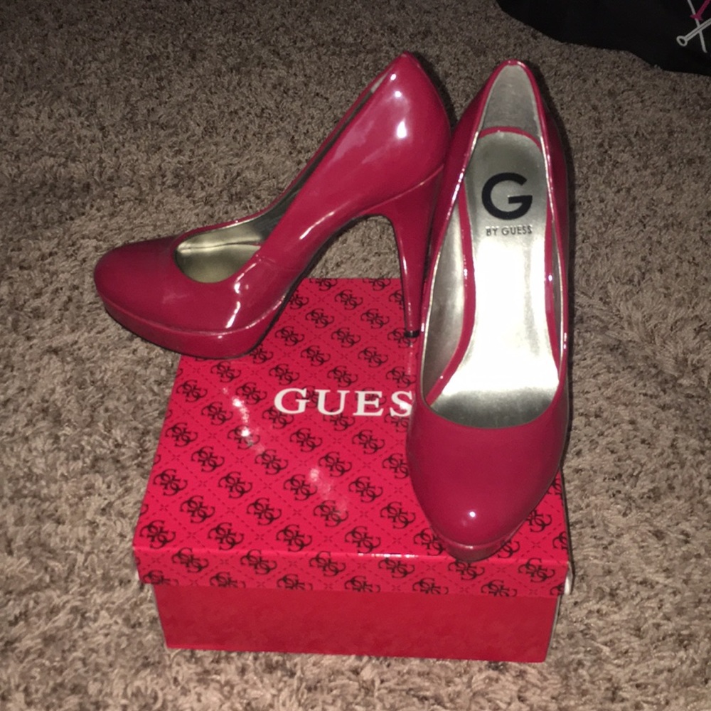 Red Guess Heels